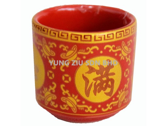  RED CERAMICS CUP4.5*4.5CM(1PCS)CNY(9341)